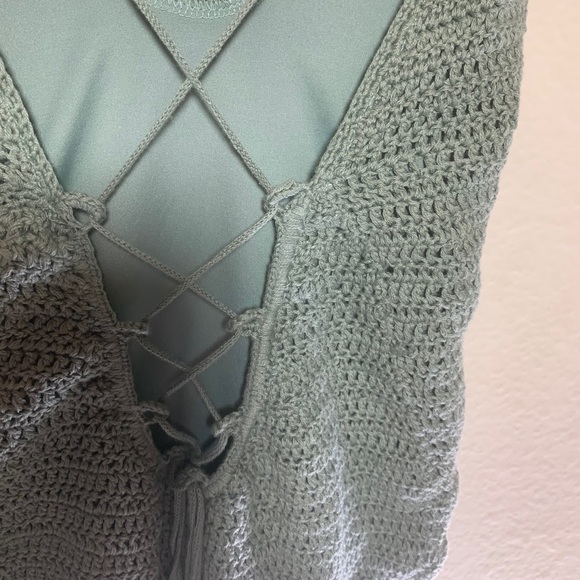 NWT Sage knitted one piece swimsuit with tie back - Picture 5 of 15